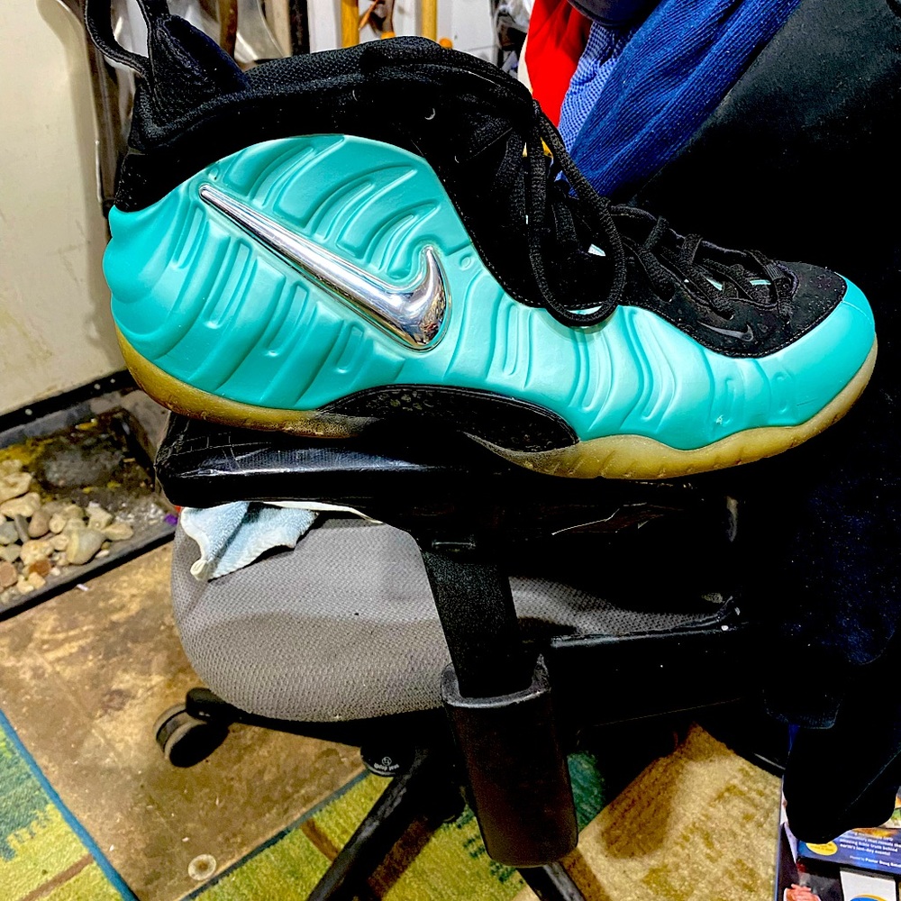 Light Teal foamposite Nike’s at 15 and grey bundle